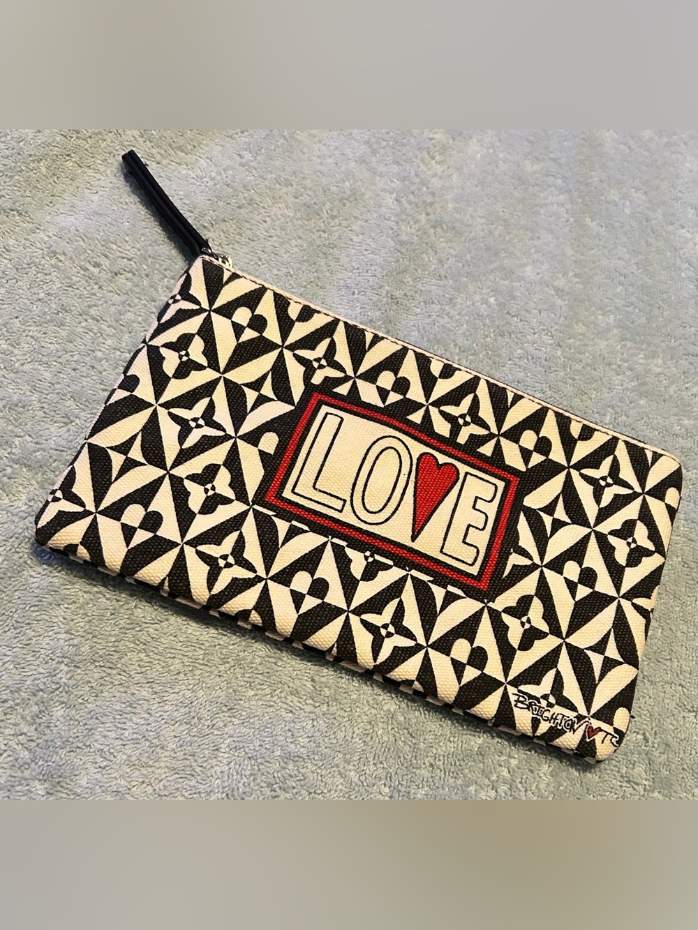 BRIGHTON “LOVE” ZIPPERED COSMETIC BAG/POUCH NWOT!